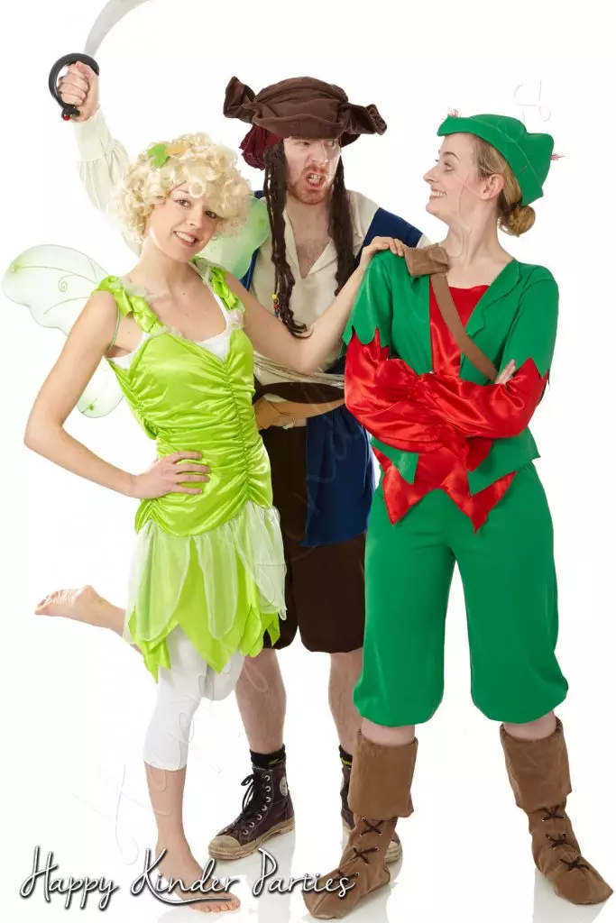 Happy Kinder Parties - Children's Party Entertainers Peter Pan Trio Costume